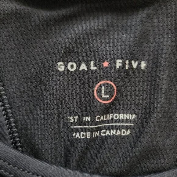 Goal Five Bra '99er Sports Bra SZ L BLACK Medium Support High-stretch Mesh - Picture 3 of 5